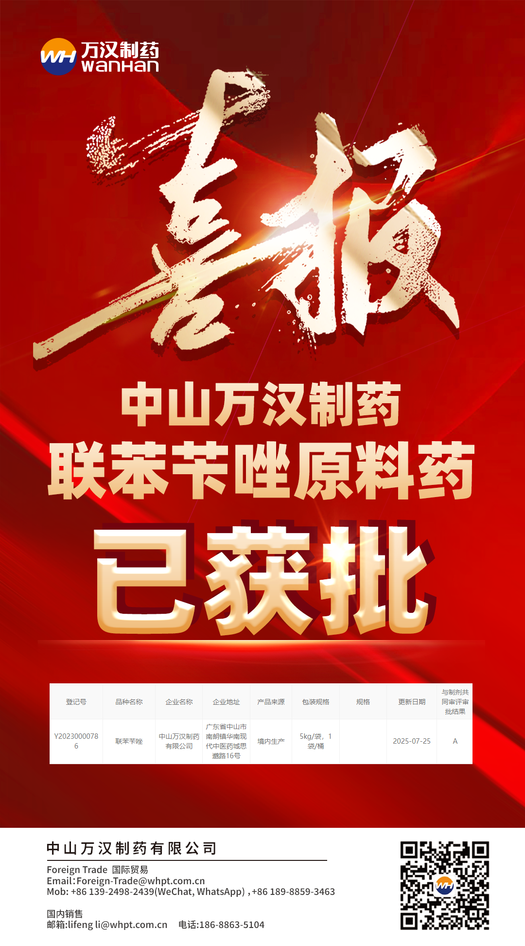 聯(lián)苯芐唑喜報(bào)